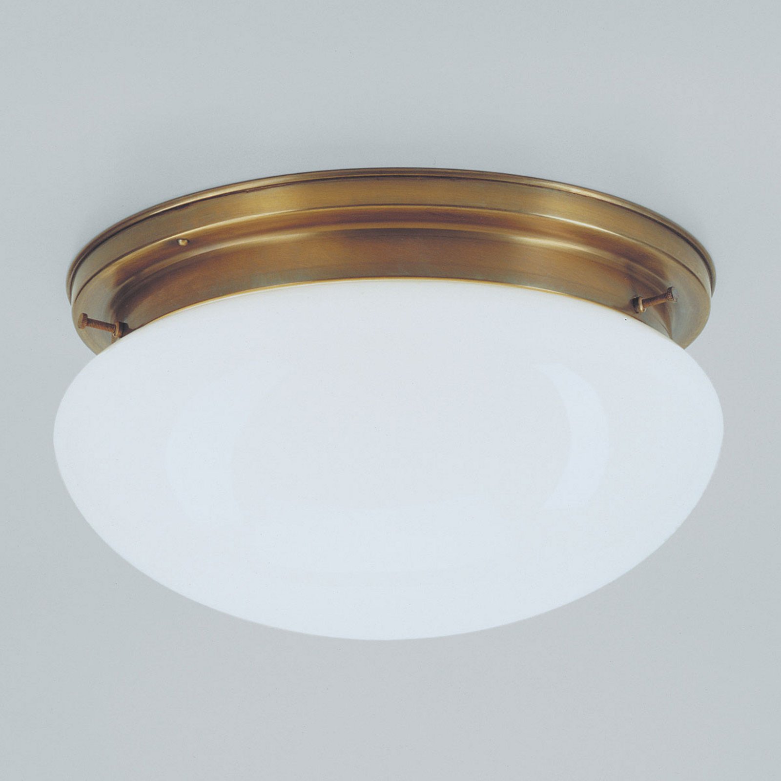 Berliner Messinglampen Harry plafonieră clasică Ø 30 cm - Camera de zi / sufragerie - Antichitate - alamă alb - Metal