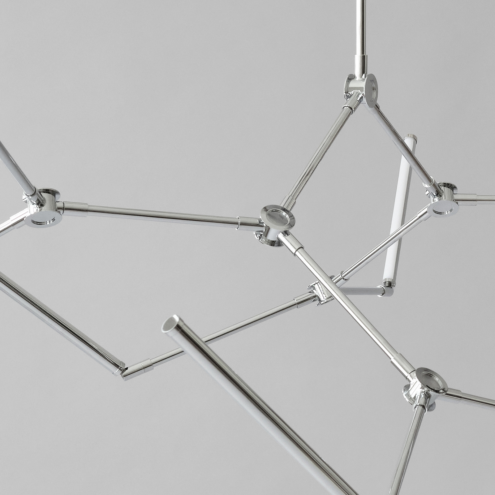 Stick LED kroonluchter chroom, 196 cm, 8-lamps - 101 Copenhagen