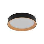 Φωτιστικό οροφής LED OSRAM ORBIS LARIOS, μαύρο/ξύλο, Ø 39 cm, με ρυθμιστή