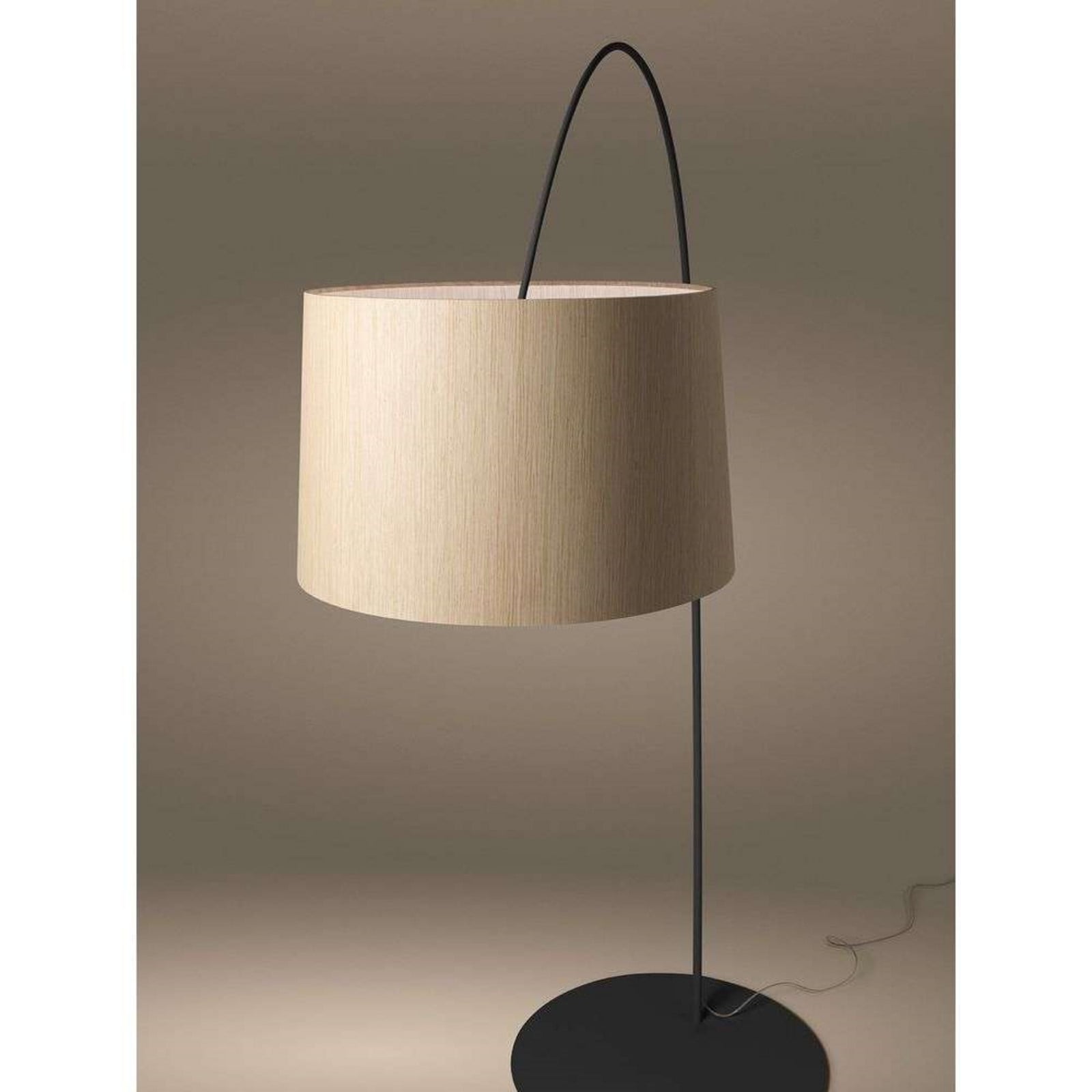 Twiggy LED Gulvlampe Black/Wood Foscarini - Stue - Metal