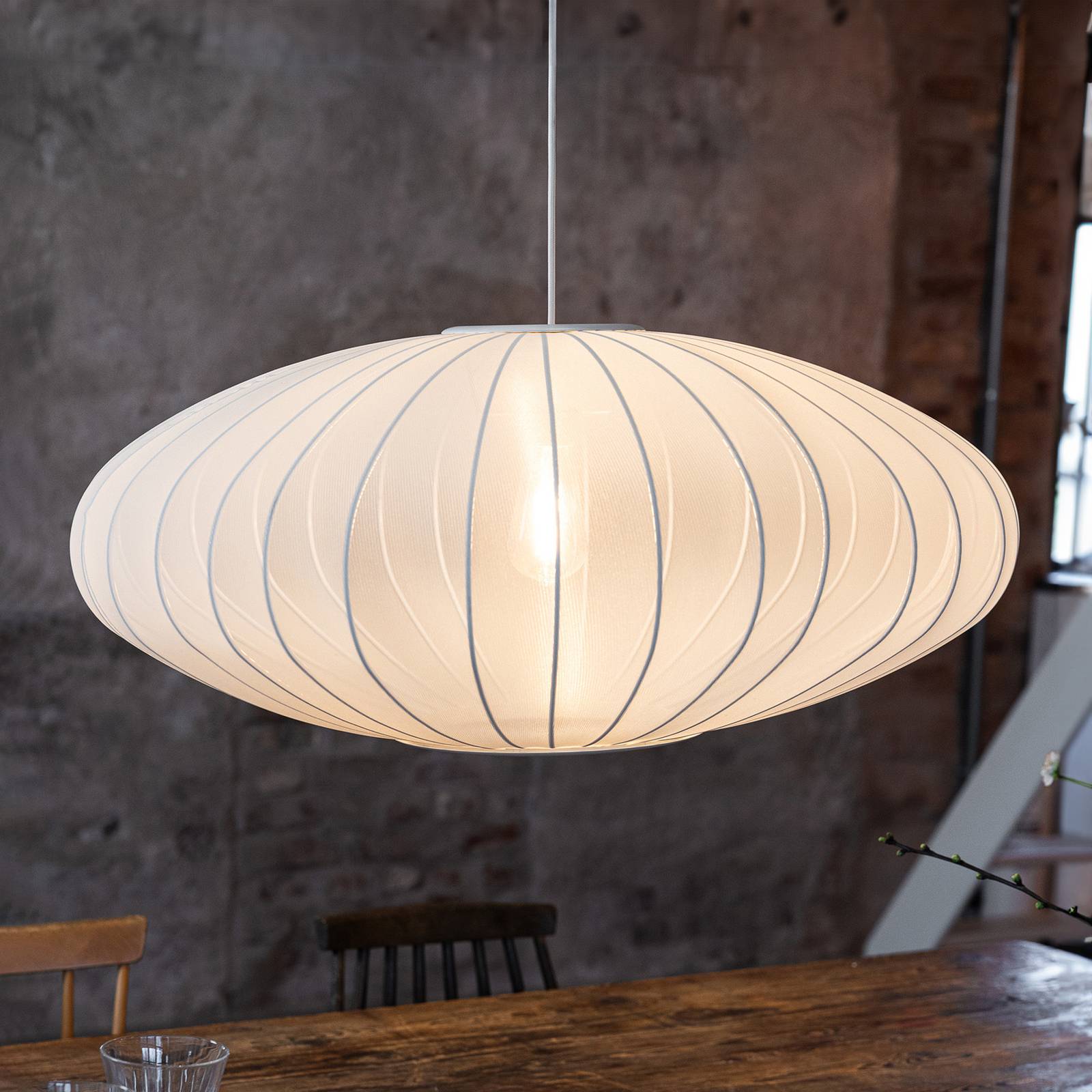 Lampa wisząca Florence, Ø 75 cm, biały, nylon