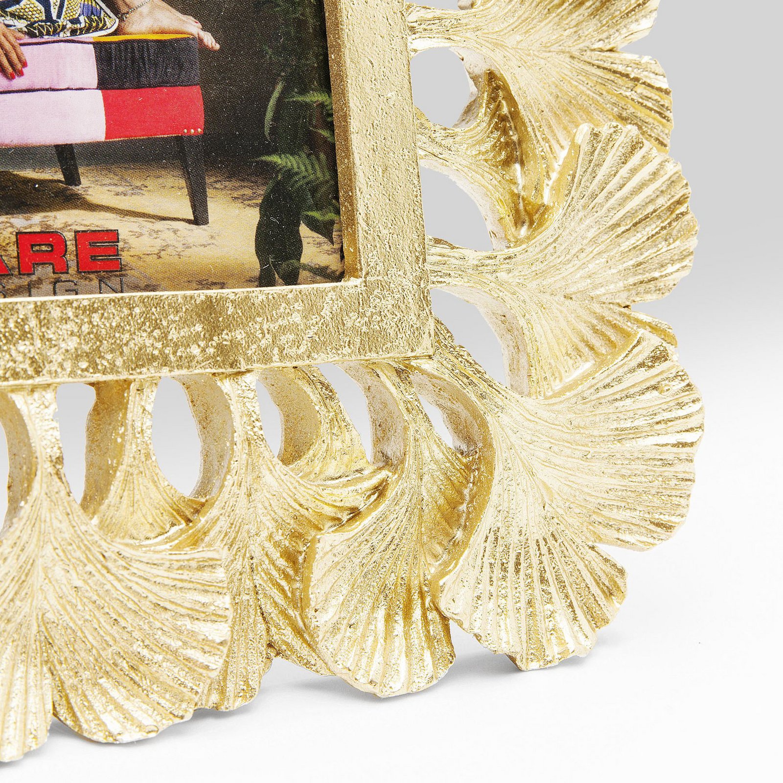 KARE picture frame Ginkgo, 10 x 15 cm, polyresin, gold-coloured