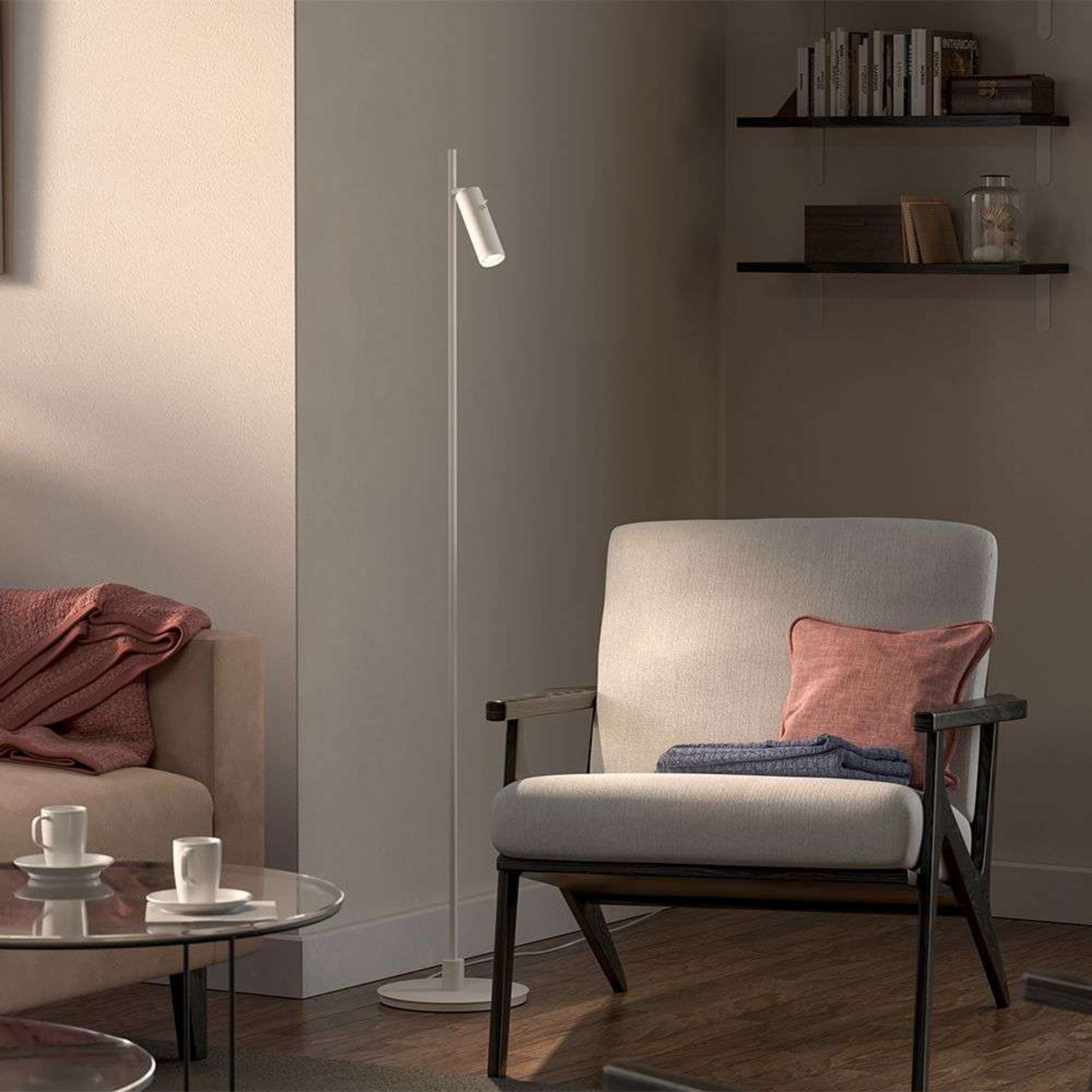 Pipeline 1 Floor Lamp Matt White - Herstal