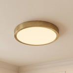 Plafonieră LED Lindby Sorela, Ø 24 cm, auriu, dimabil