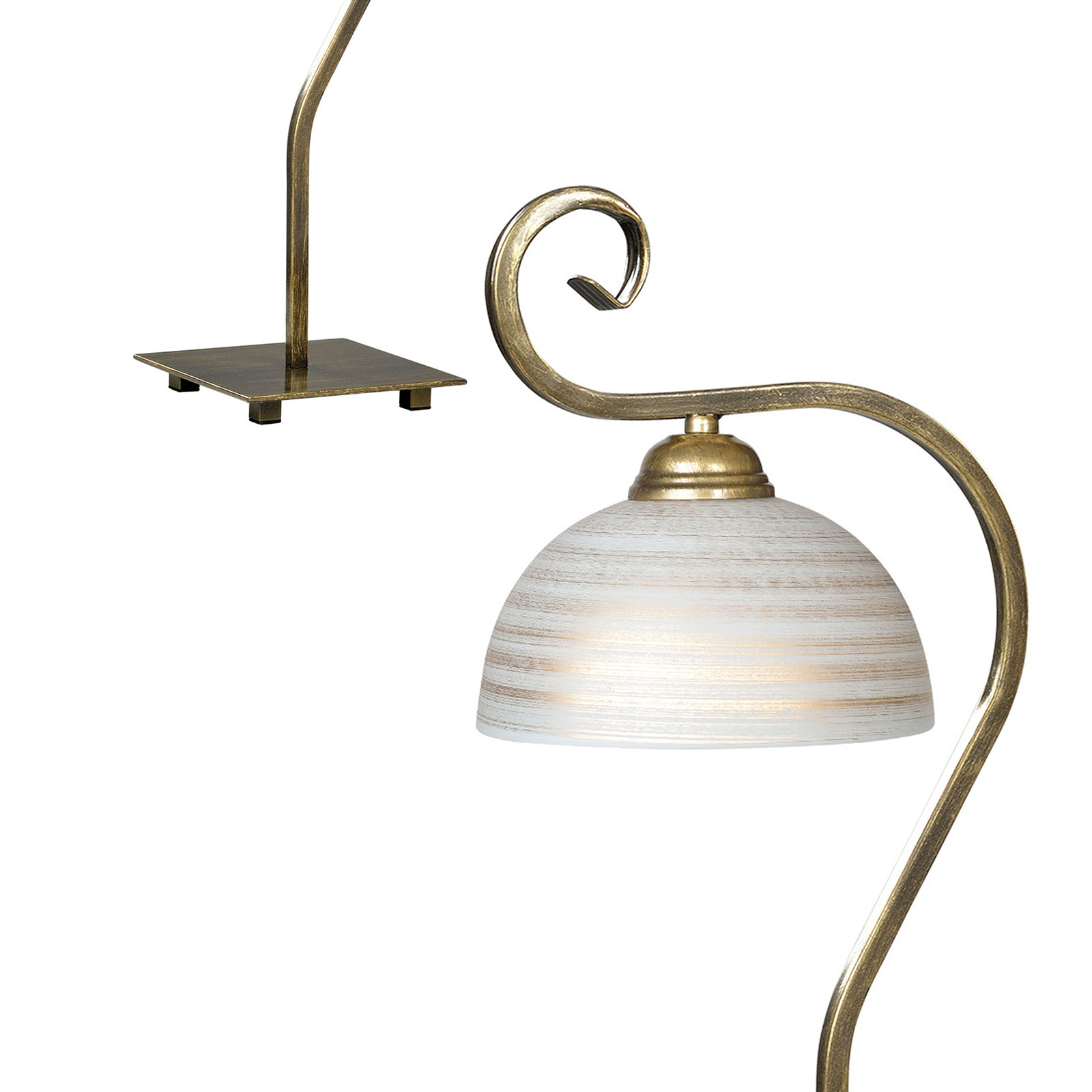 Bordlampe Wivara LN1 i klassisk design, gull