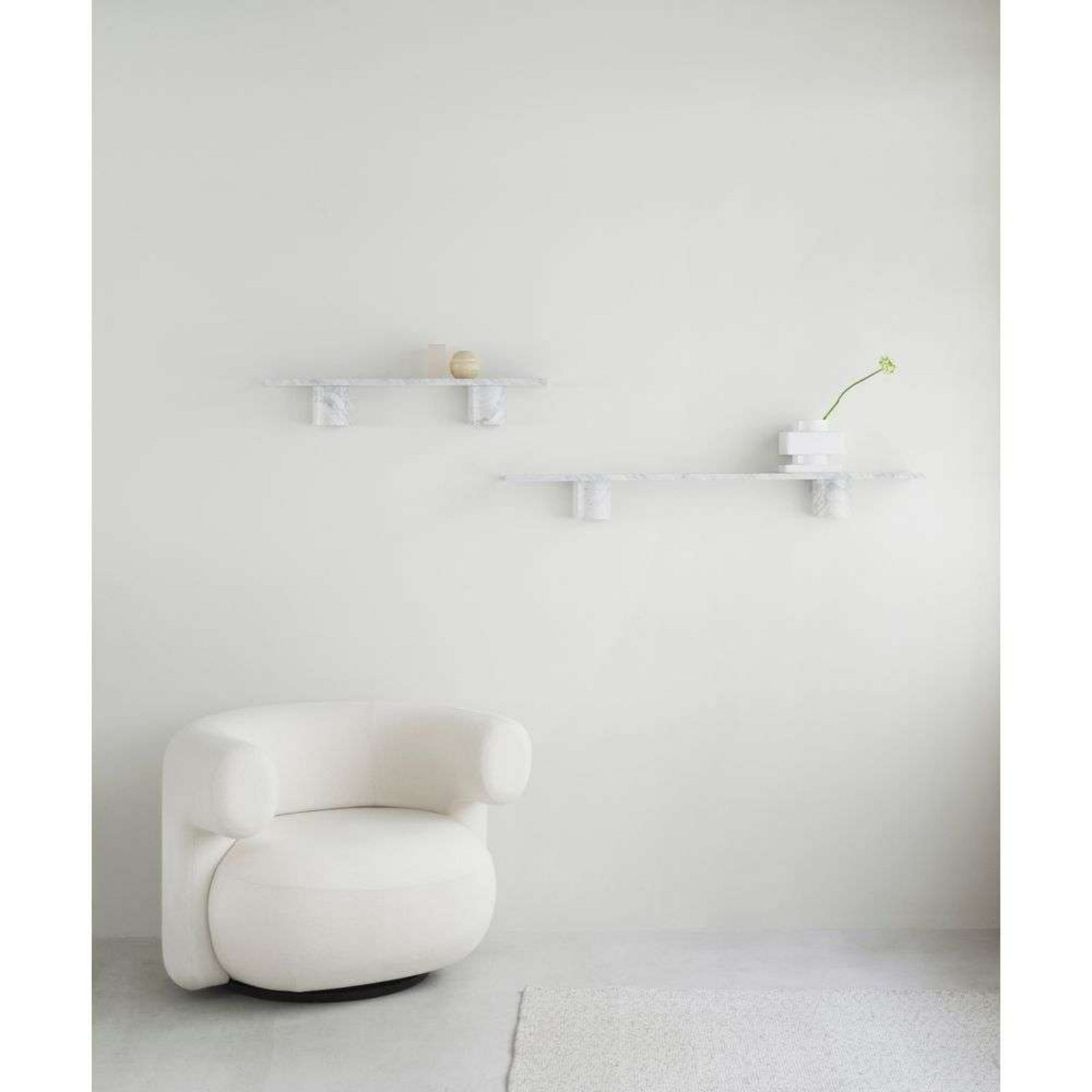 Pedra Prateleira L120 Branco Mármore - Normann Copenhagen