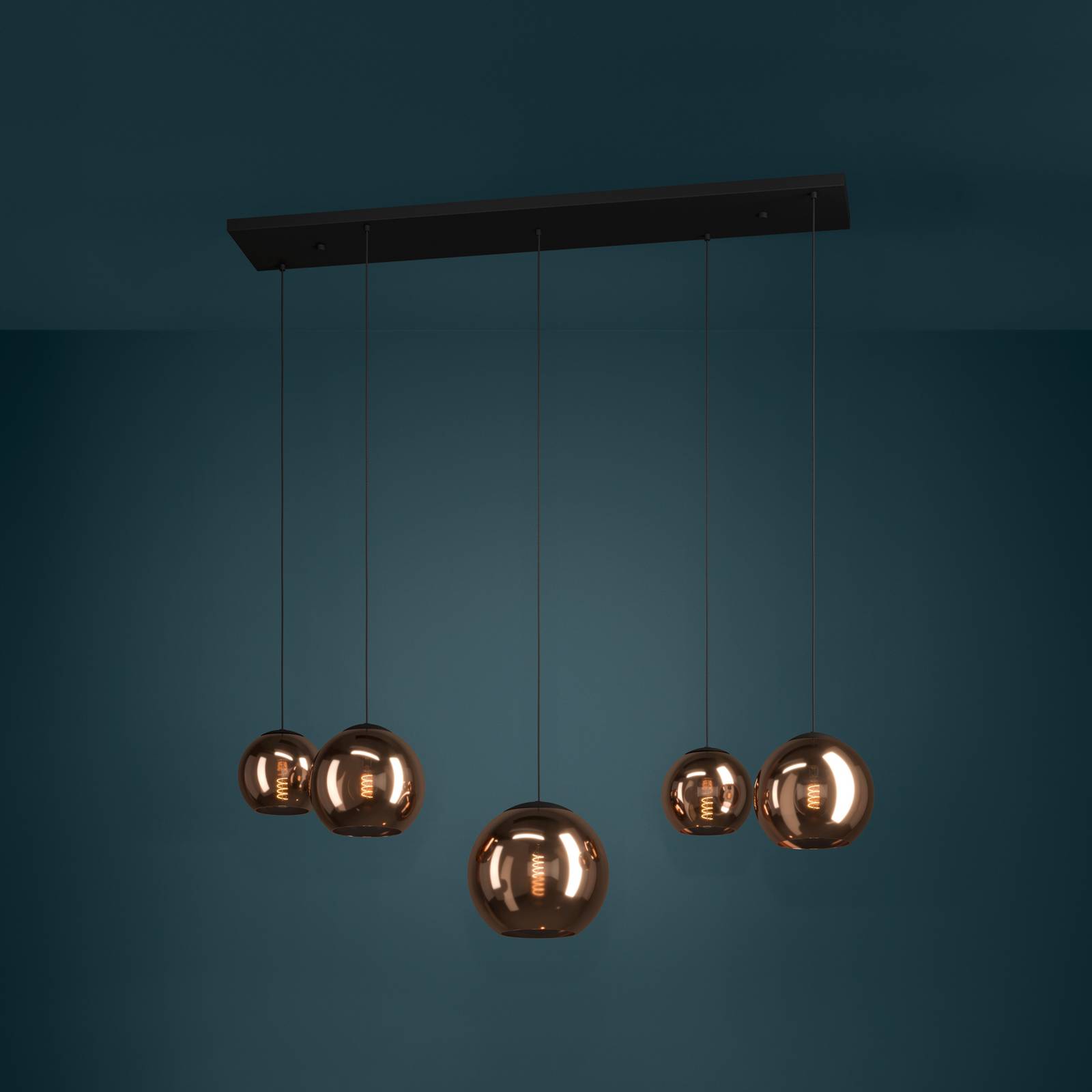 EGLO Stars Of Light Hängeleuchte Cordoba, 5-fl. lang, kupfer günstig online kaufen