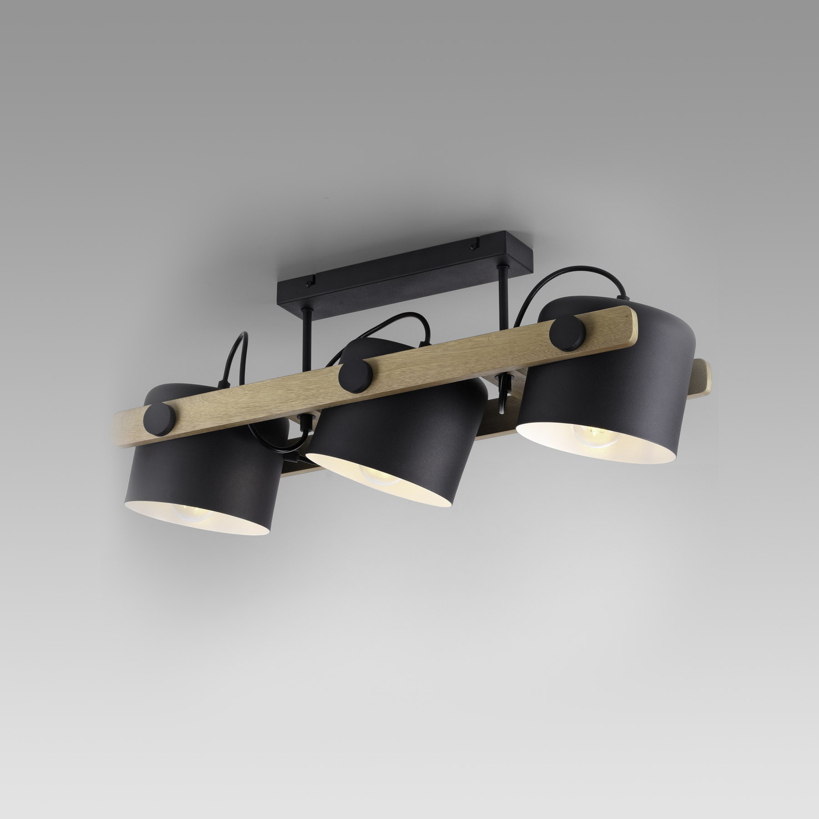 Takspotlight Cup, svingbare spoter, 3 lyskilder