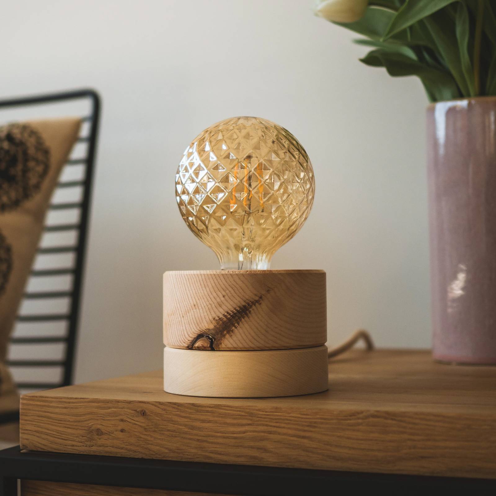 Almut von Wildheim Wooden Table Lamp - Living / Dining Room - Scandinavian - Brown