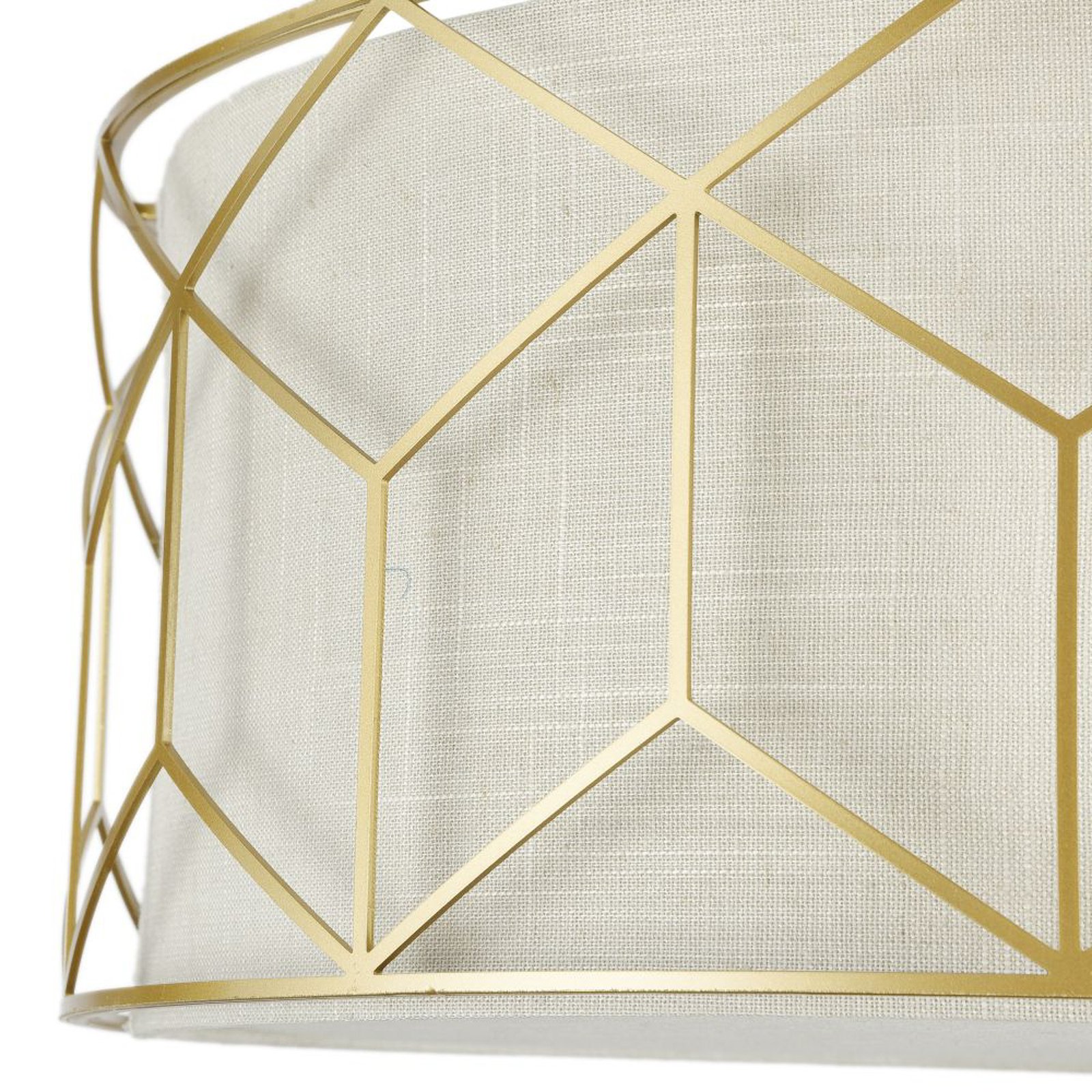 Maytoni Messina ceiling light, Ø 43 cm, beige, linen