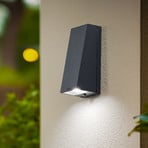 BEGA LED outdoor wall light 33513 K4, 4,000 K, graphite, cast aluminium