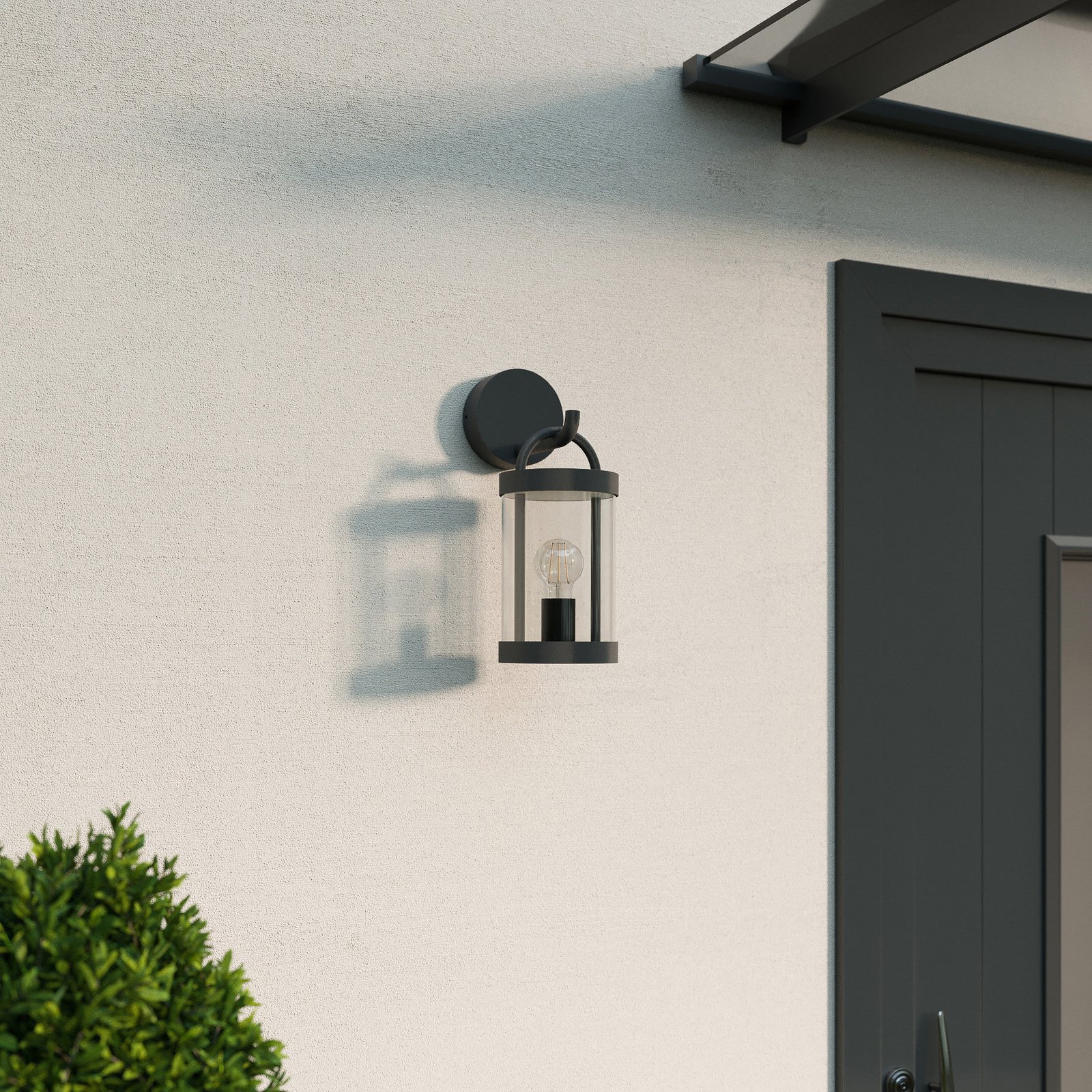 Lucande Außenwandlampe Cassian, 2er-Set, anthrazit, IP54