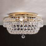 Кристална лампа за таван SHERATA, кръгла, златна 35 cm
