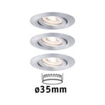 Paulmann Nova mini downlight 3-set pivot aluminium