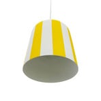 Dyberg Larsen Gry hanglamp, geel/wit, Ø 20 cm, metaal