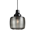 New Wave Stripe hanglamp, rookgrijs