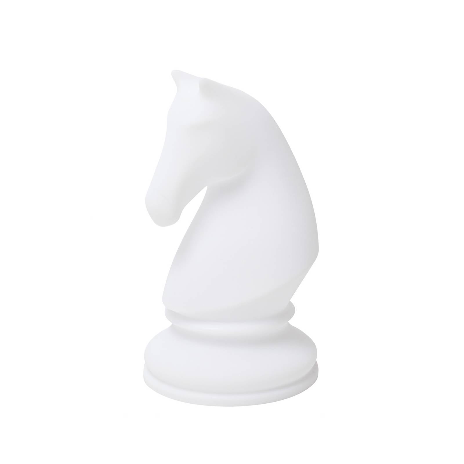 Lampa stojąca LED Lucande Gambi, figura szachowa – skoczek, CCT IP44