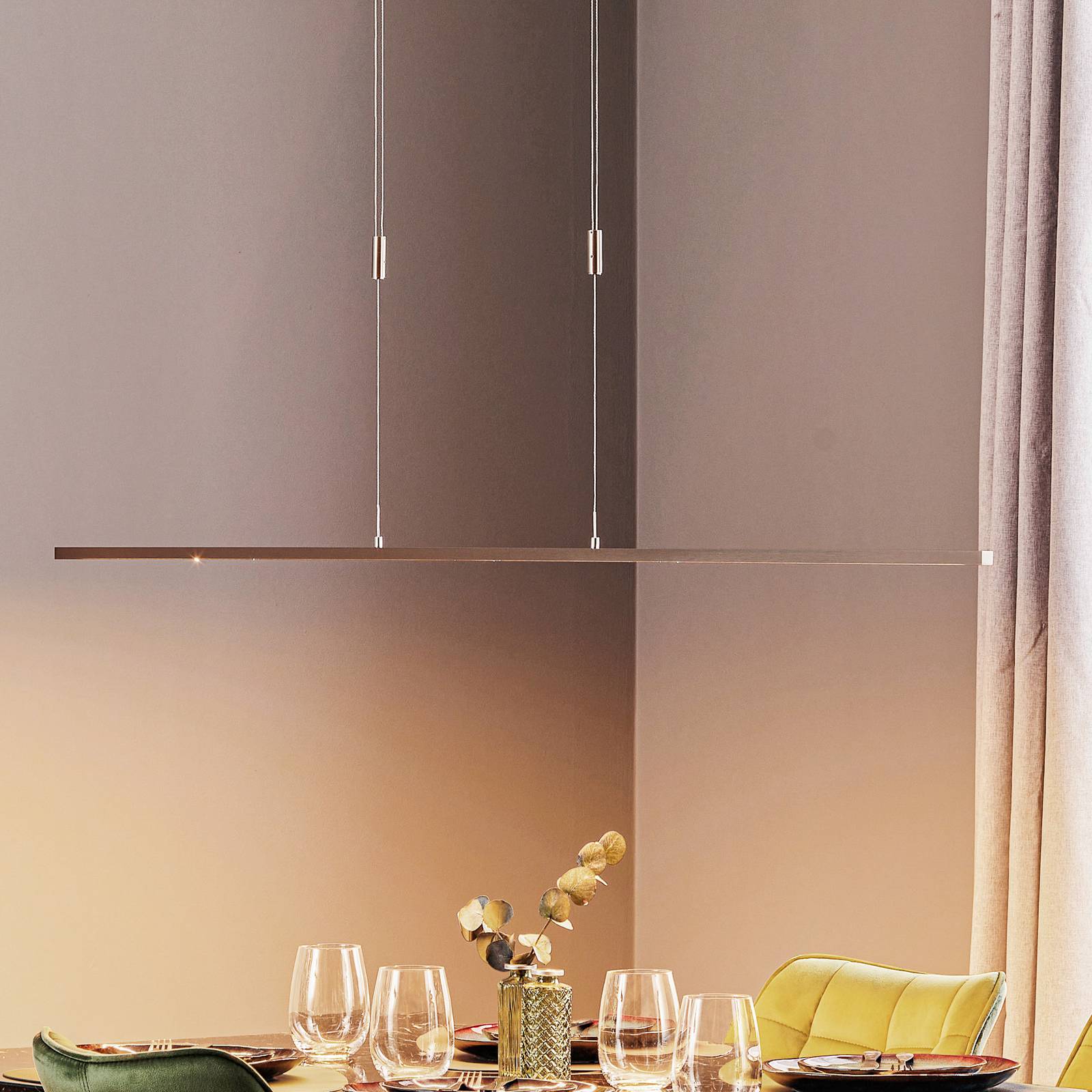 Rothfels Tolu LED-hänglampa Tolu, nickel, 178 cm