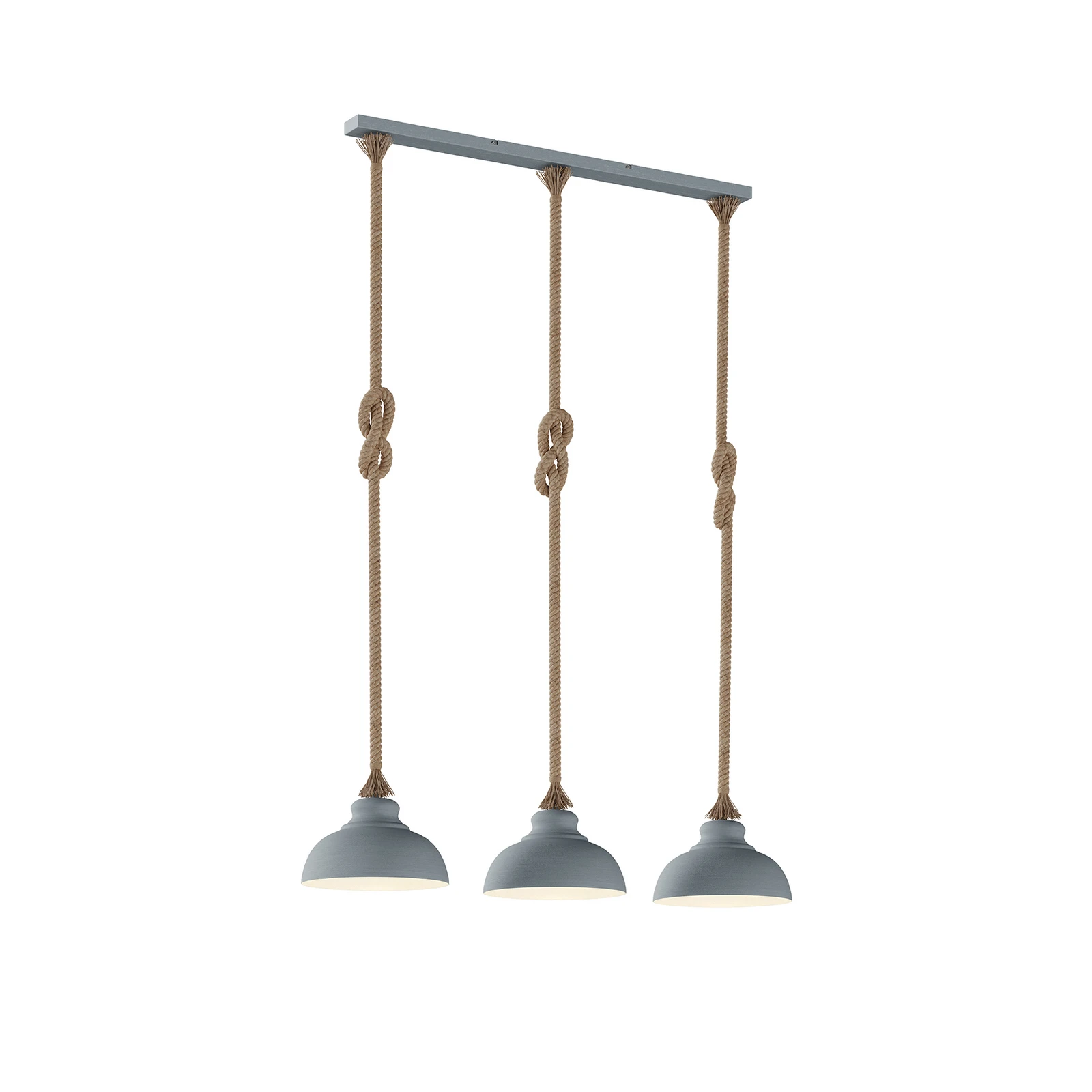 Lindby Chaby závesná lampa betónový vzhľad, 3-pl.