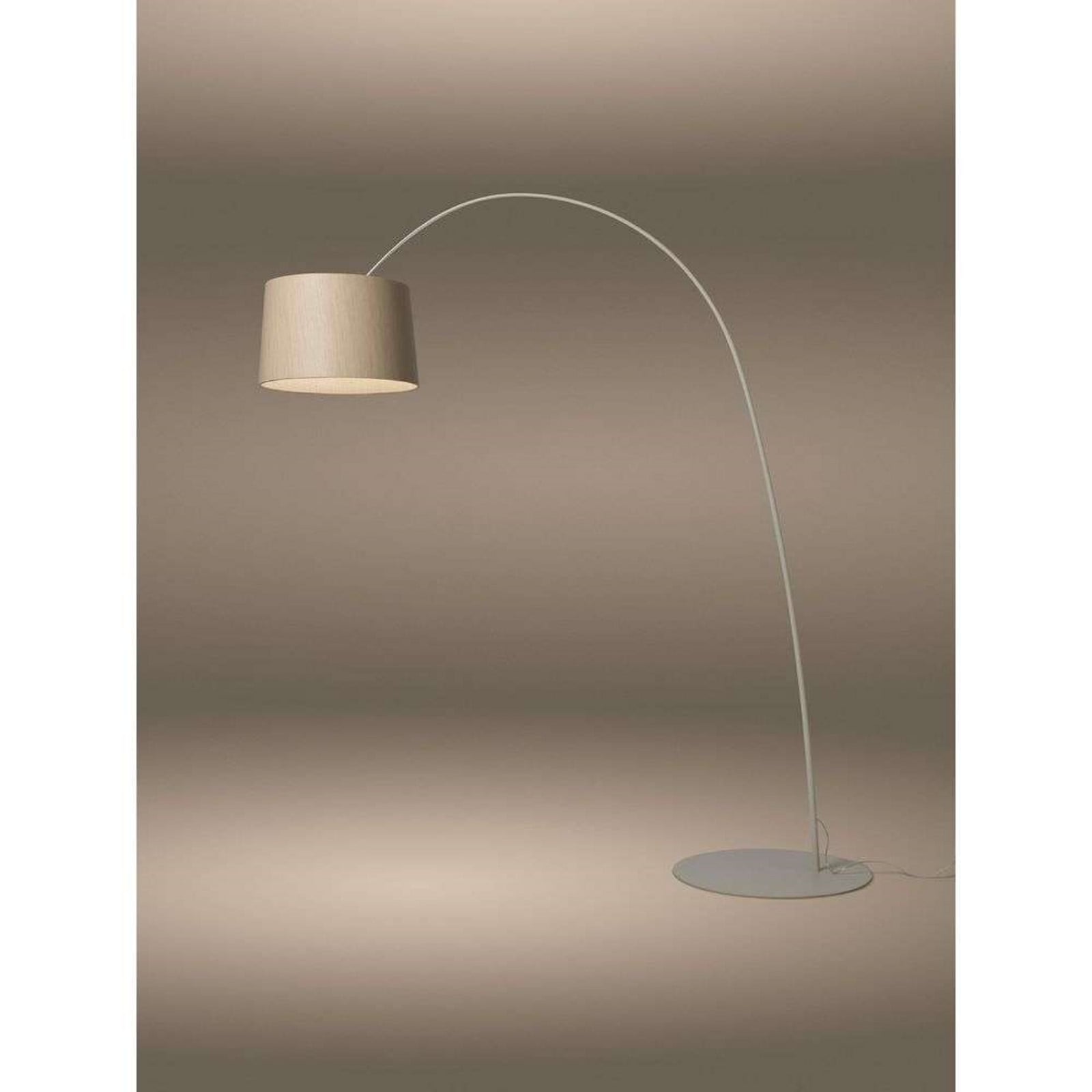 Twiggy LED Gulvlampe Greige/Wood Foscarini - Stue - Metal