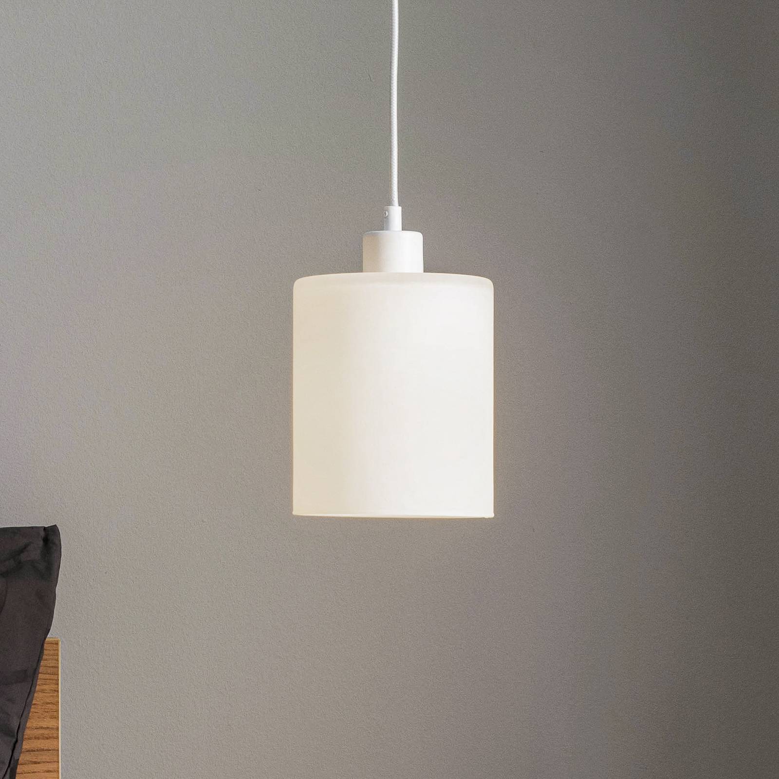 Solbika Lighting Suspension Soda avec abat-jour en verre blanc Ø 15cm