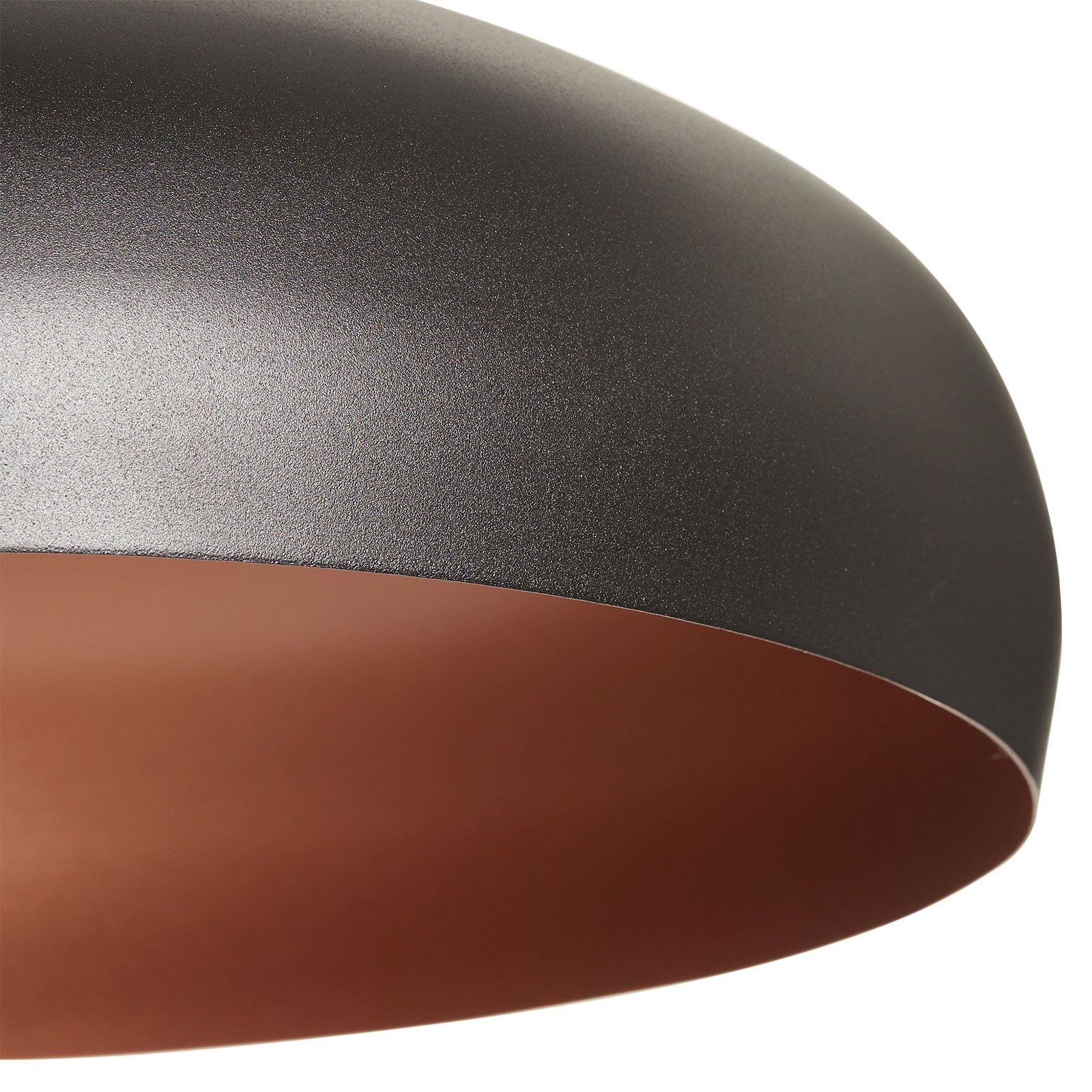 Mogano loftlampe af metal, Ø40cm, sort