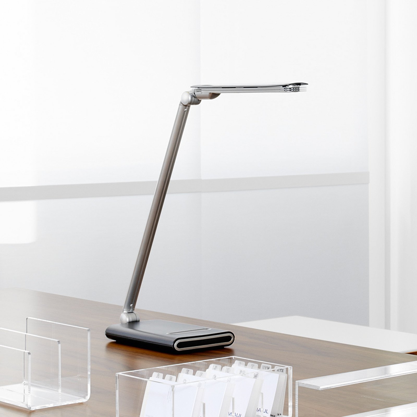 MAULpure Lampă de birou cu LED antracit port USB - antracit argintiu - Aluminiu