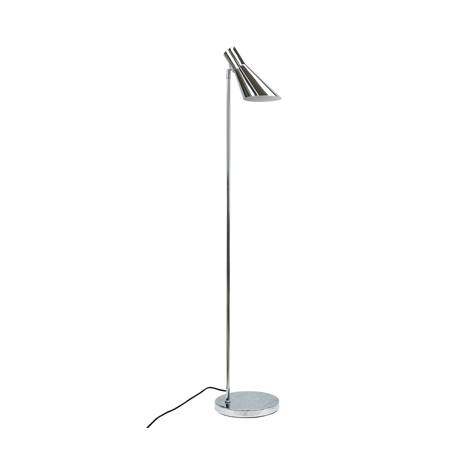 Dyberg Larsen Gulvlampe DL12, krom, høyde 139 cm, metall
