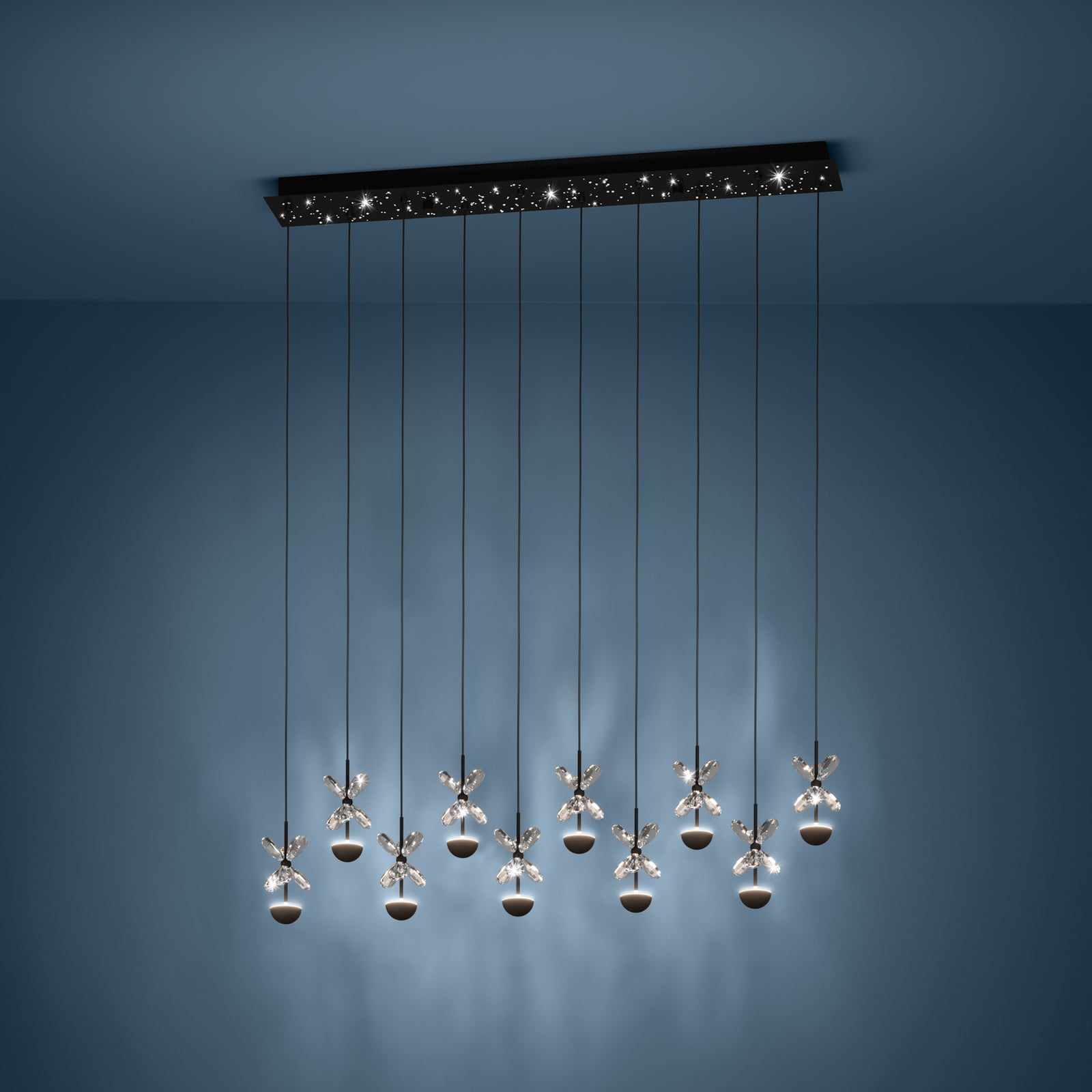 Pianopoli závěsné světlo černé 87 cm dlouhé - EGLO Stars of Light