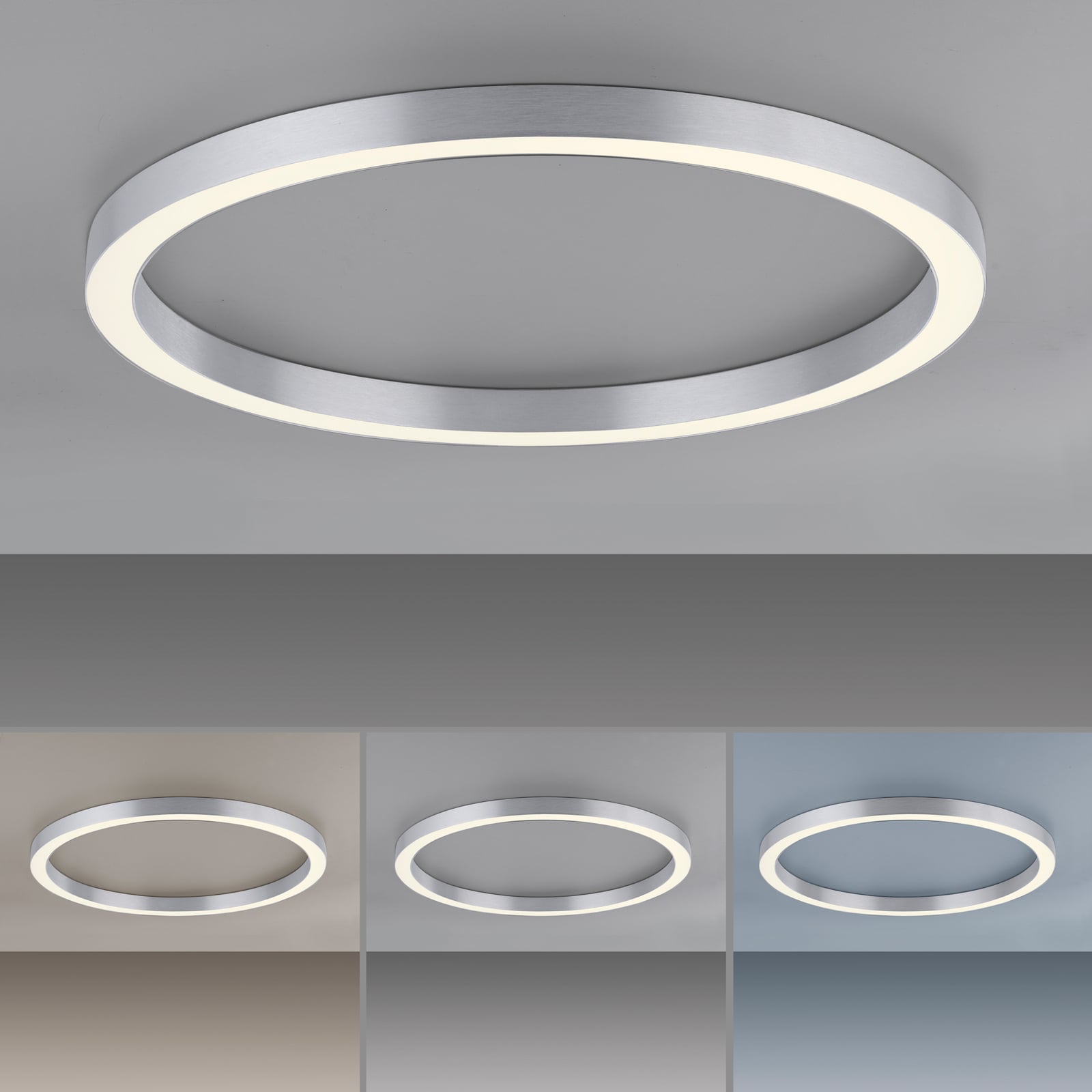 Plafonnier LED Lines Round, couleur diamant, Ø 70 cm, CCT - PURE Plafonnier LED Lines Round, couleur diamant, Ø 70 cm, CCT - PURE