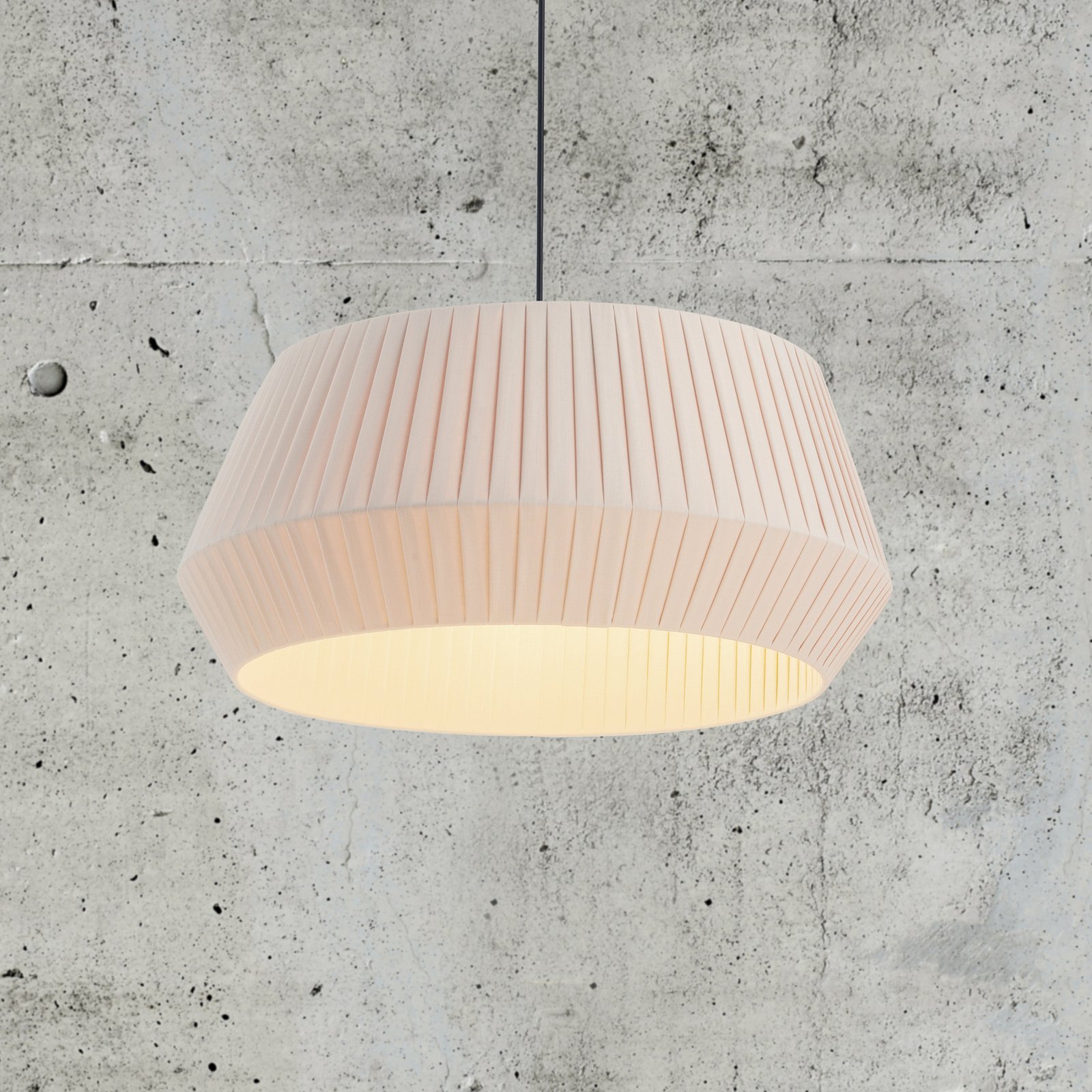 Dicte pendant light, hand-tied lampshade, Ø 53 cm