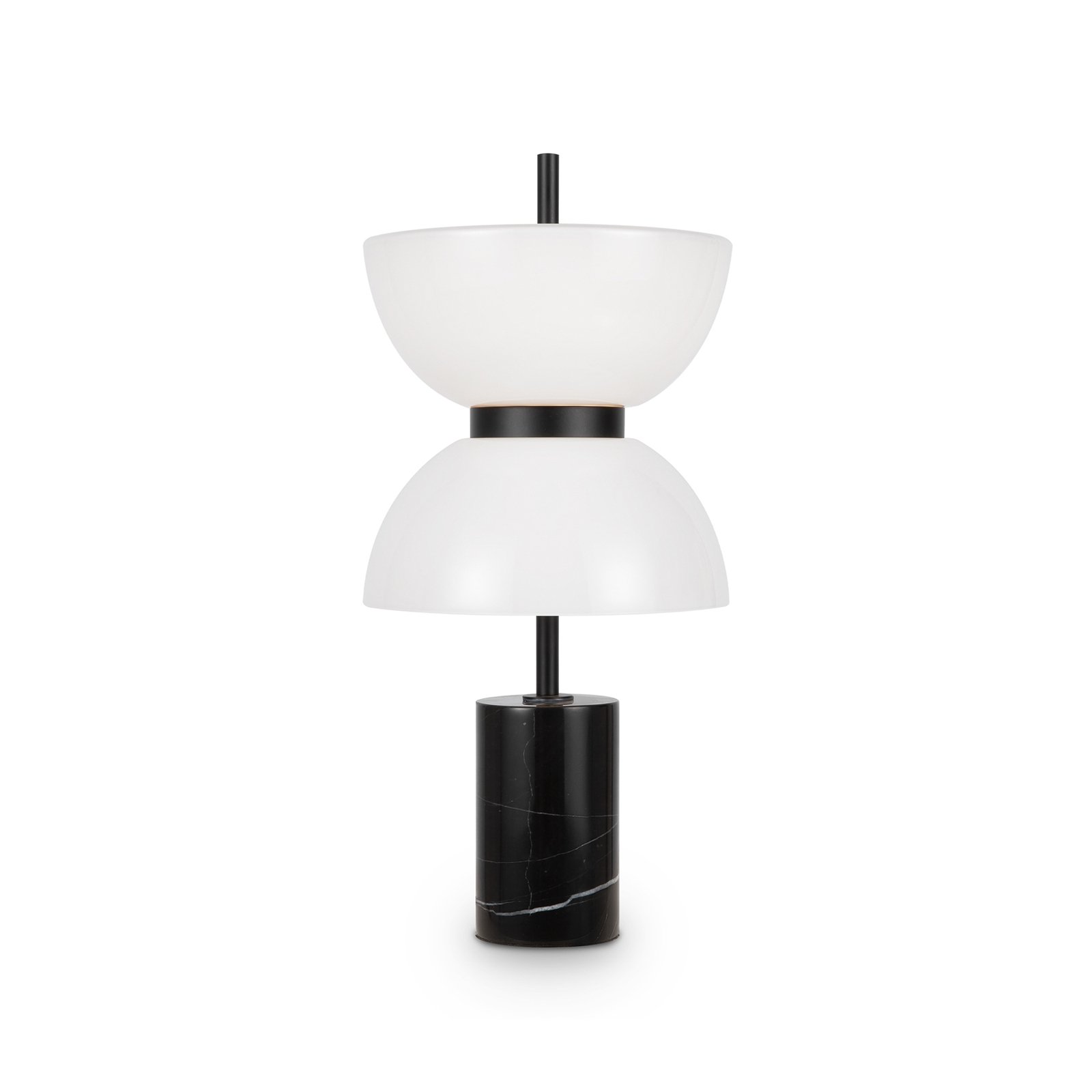 Maytoni Kyoto LED table lamp, black, height 46 cm, marble