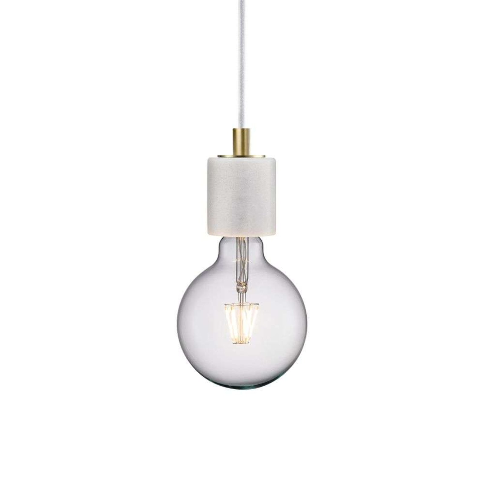 Siv Závěsná Lampa Marble/White - Nordlux