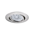 Paulmann indbygningslampe BASE, jern, Ø 9 cm, 4 W, 2.700 K, drejelig