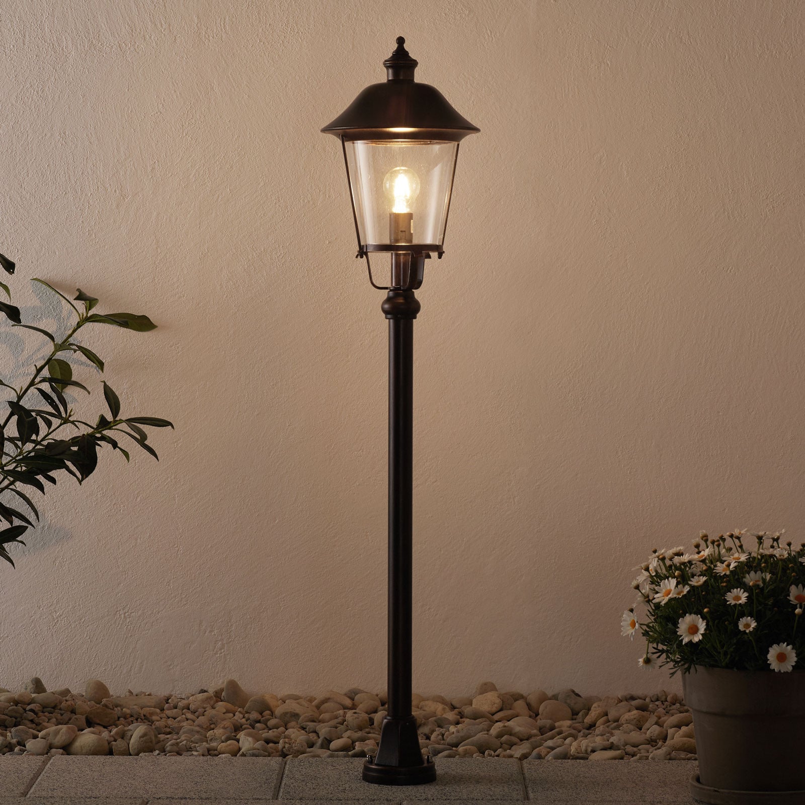 ORION Lampă de trotuar Mariella șarm nostalgic - Antichitate - negru cupru clar - Metal