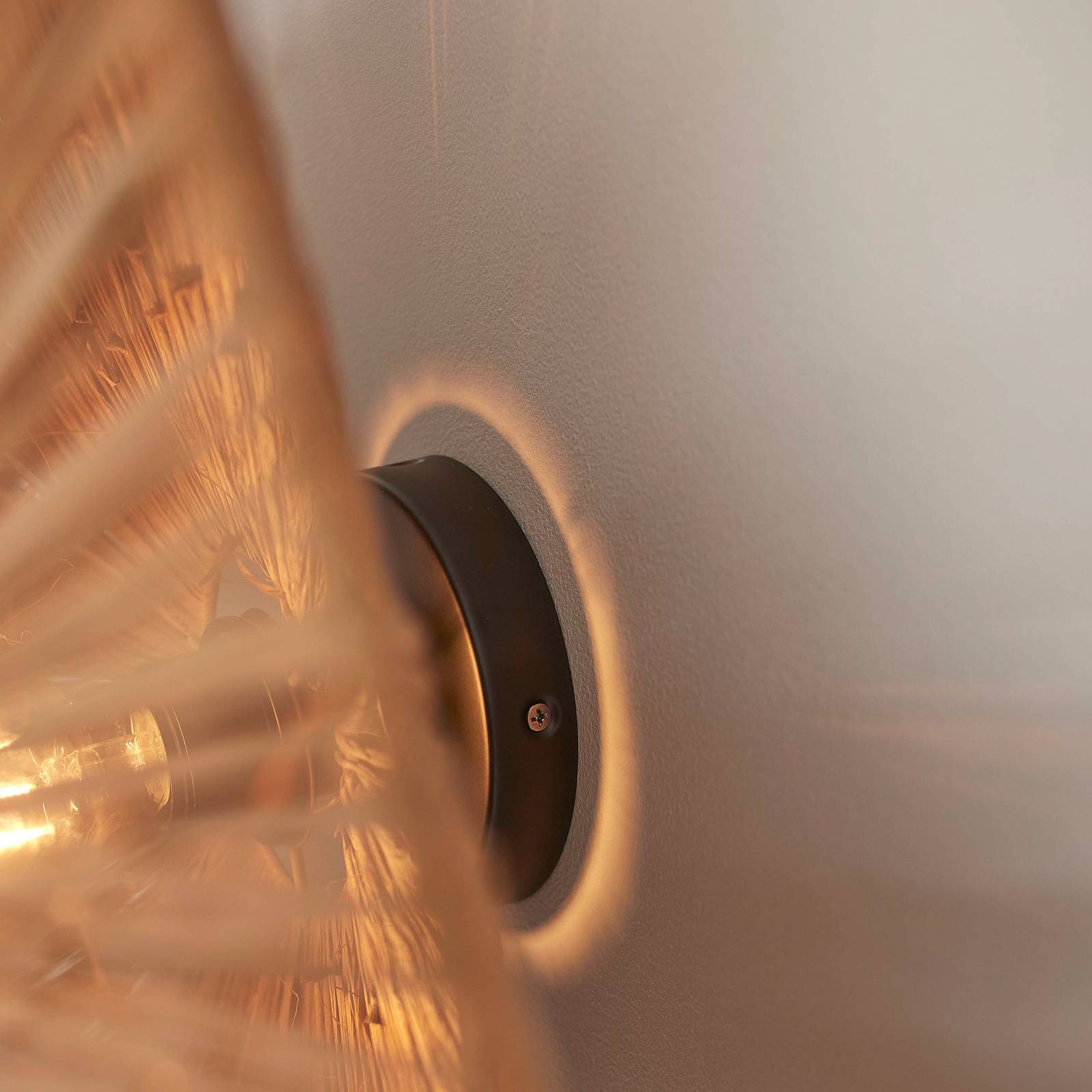 Lampa sufitowa Good & Mojo Panama, brązowa, Ø 65 cm, rafia
