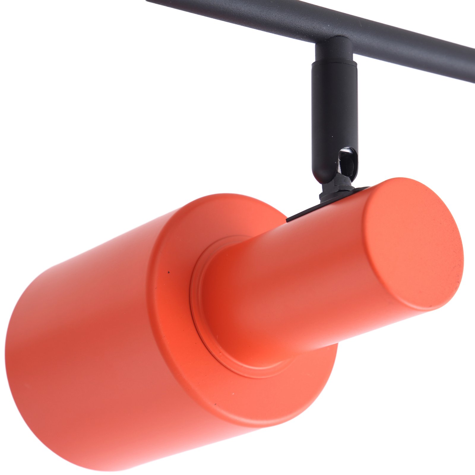 Lindby spot pour plafond Ovelia, orange/noir, 4 lampes, E27