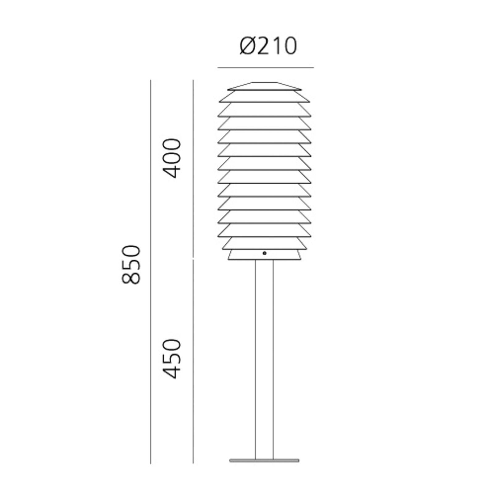 Artemide Slicing LED-Stehleuchte, IP65, Höhe 85 cm
