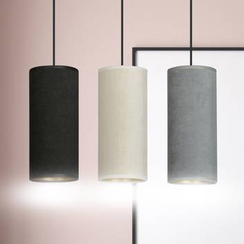 Hanglamp Joni, 3-lamps lang, zwart-wit-grijs