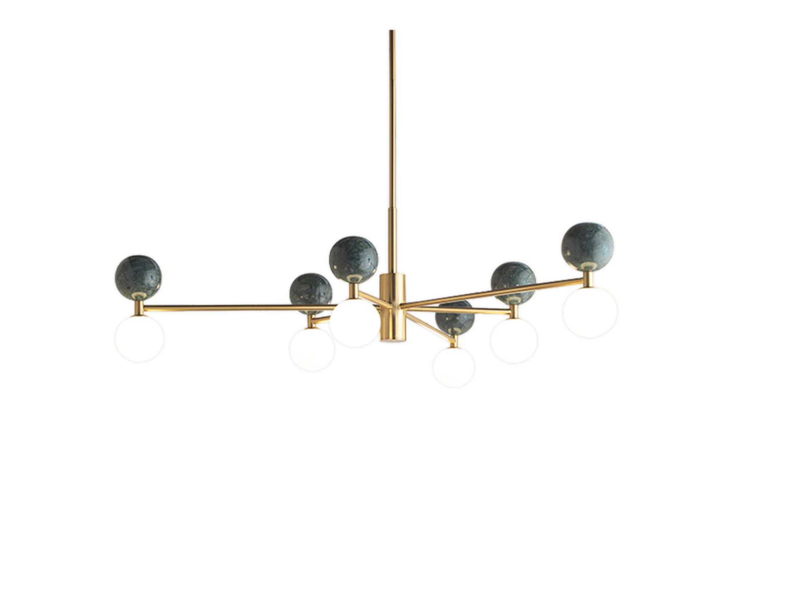 Dalt Chandelier Aged Gold/Green Marble - Aromas del Campo