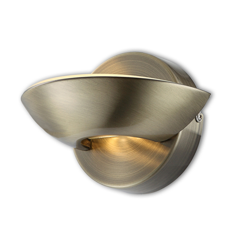 LED-vegglampe Cosimo farget i gammelmessing
