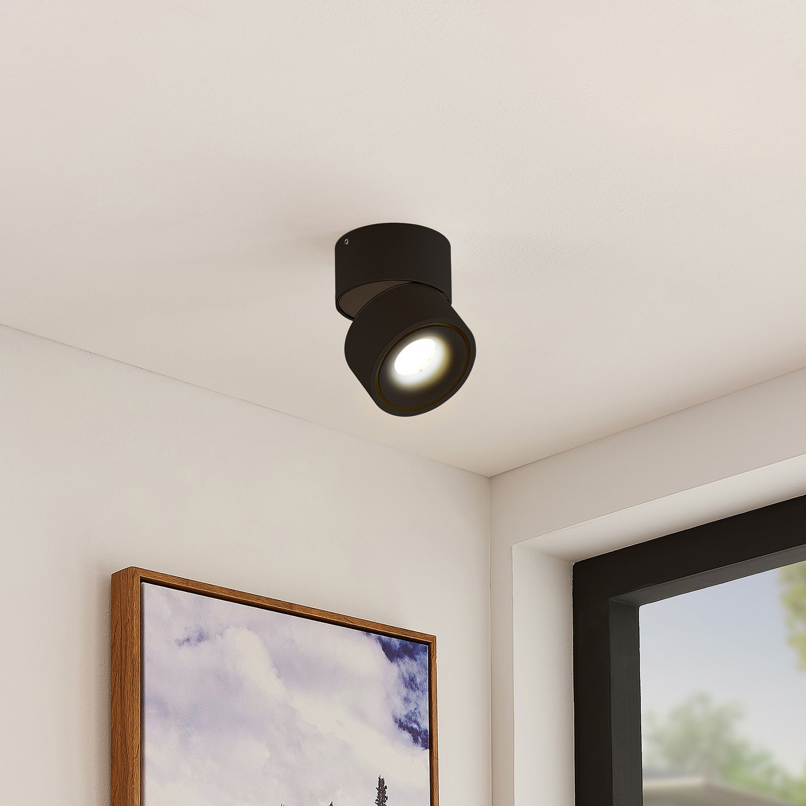 Projetor de teto LED Arcchio Rotari, 2150lm, 1 lâmpada, preto