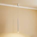 Hanglamp Las, 1-lamp, wit, kap 49cm