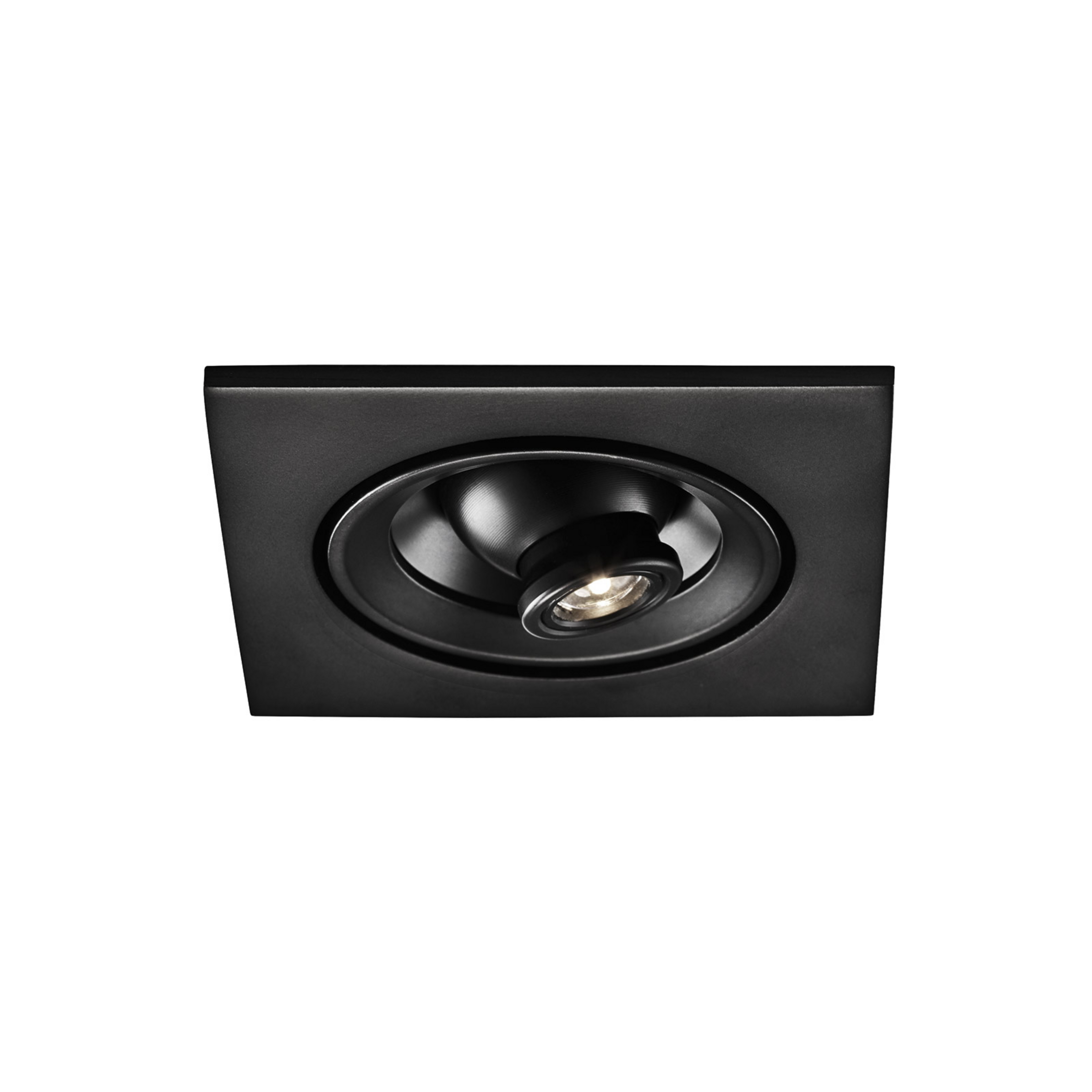Egger DLS LED-Einbauspot Riga Zooom, eckig, schwarz, 3000K