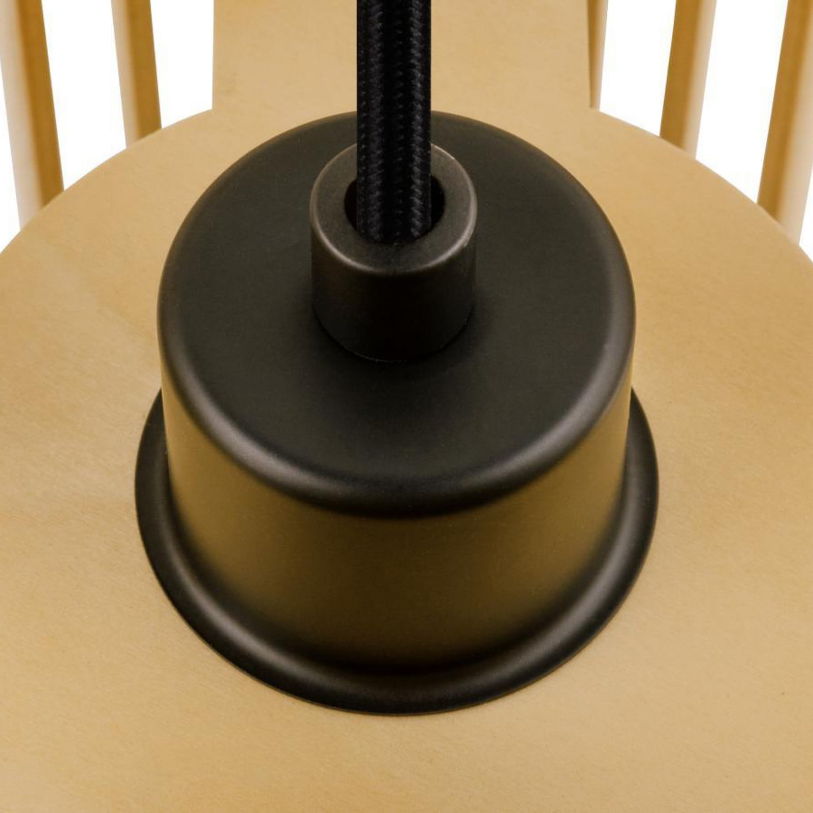 Lampă suspendată SLV Wud lemn deschis la culoare Ø 25 cm lemn - Camera de zi / sufragerie - lemn deschis la culoare negru