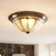 Lindby LED laevalgusti Henja, antiikmessing, Ø 32 cm, timmitav