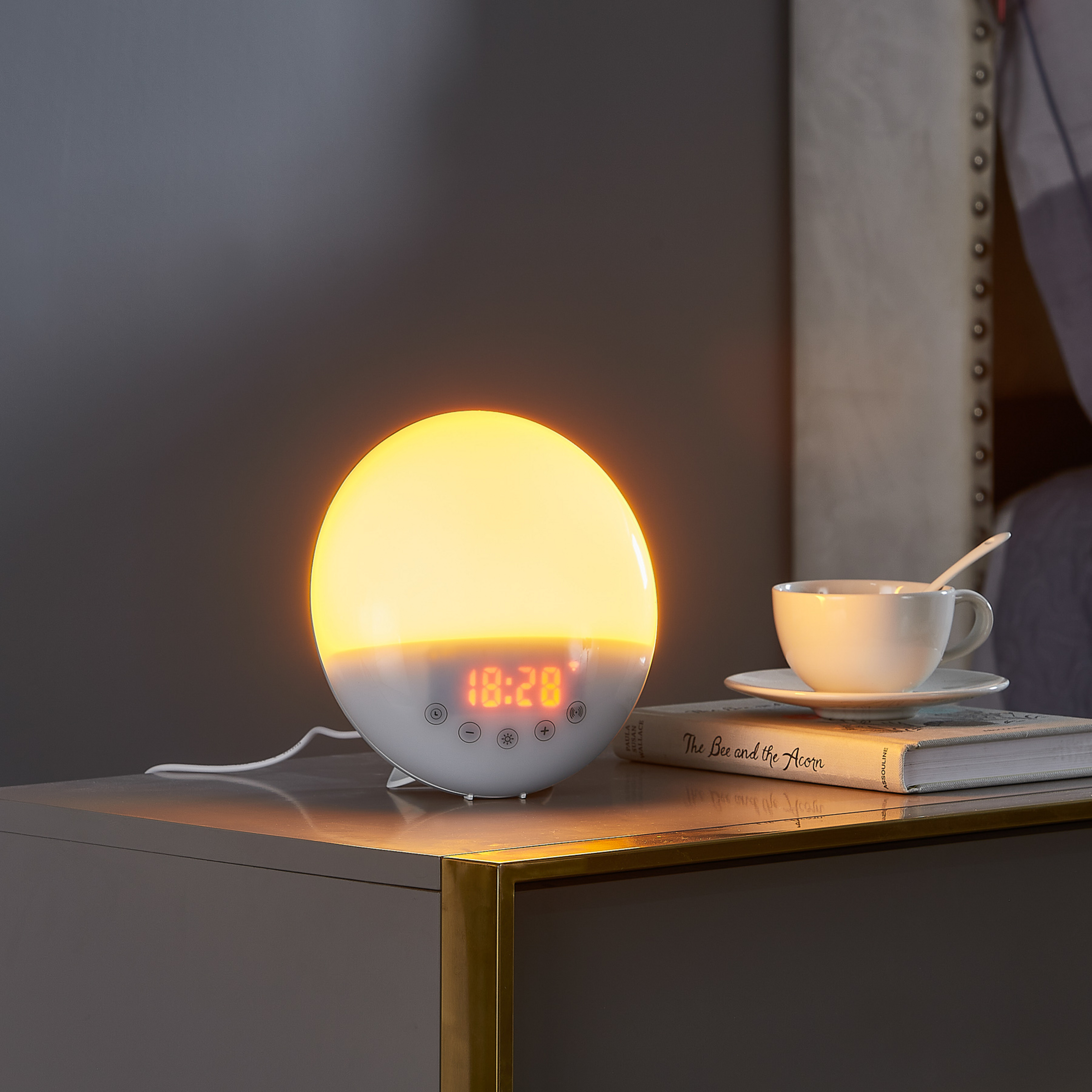 Prios Helinova WiFi licht wekker, FM radio, RGB