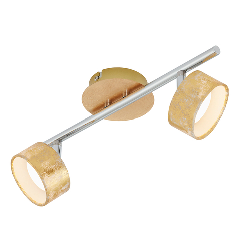 LED-Deckenspot Anna, 2-flammig in Gold