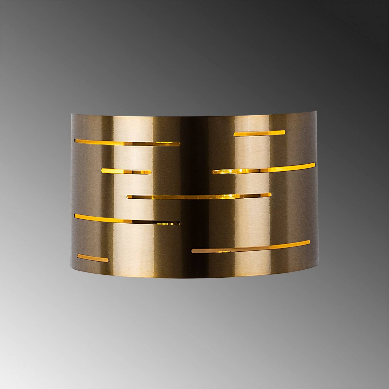 Kinkiet Oisin, złoty, metal, wysokość 22 cm, E27