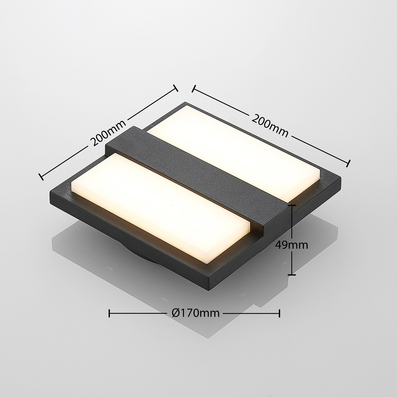 Gylfi LED BuitenWandlamp Graphite - Lucande